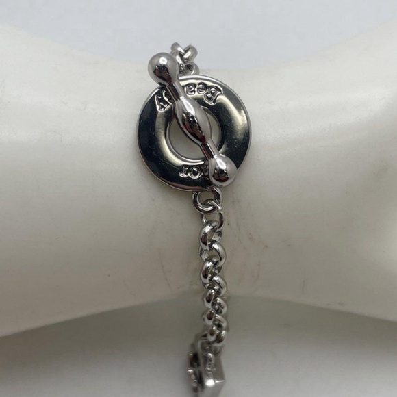 DIOR Silver 3 Charm Toggle Bracelet - Picture 4 of 5